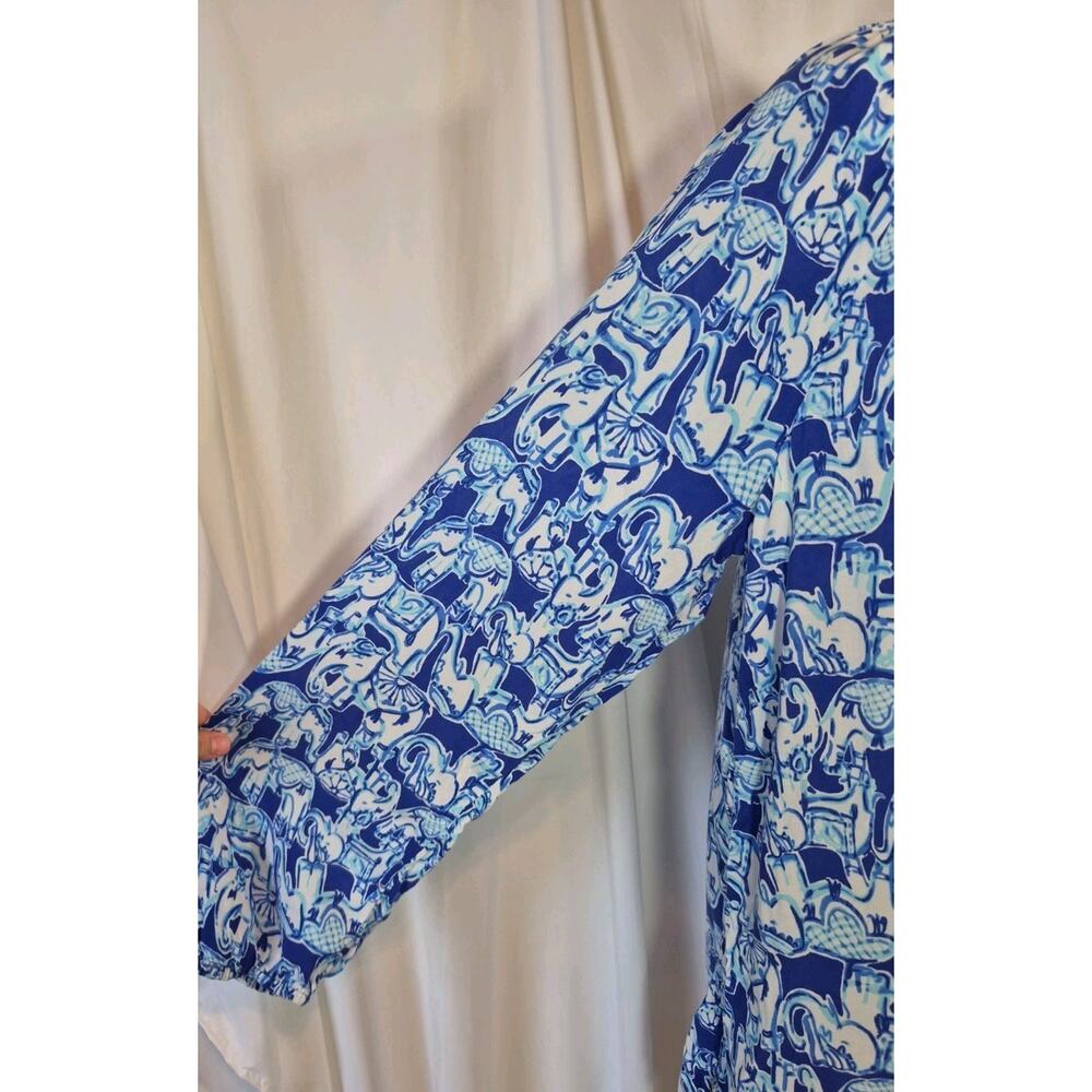 Lilly Pulitzer Dawn Blue Cotton Top XL - Picture 4 of 10